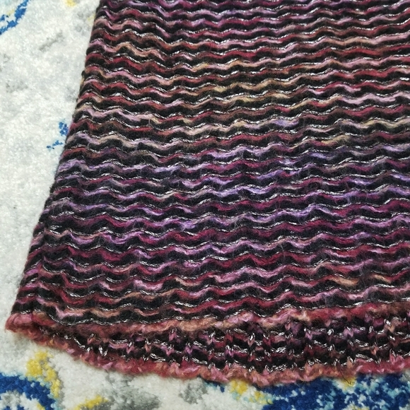 Knitted & Knotted Purple Yarn Knit Pencil Skirt 6 - Picture 2 of 8